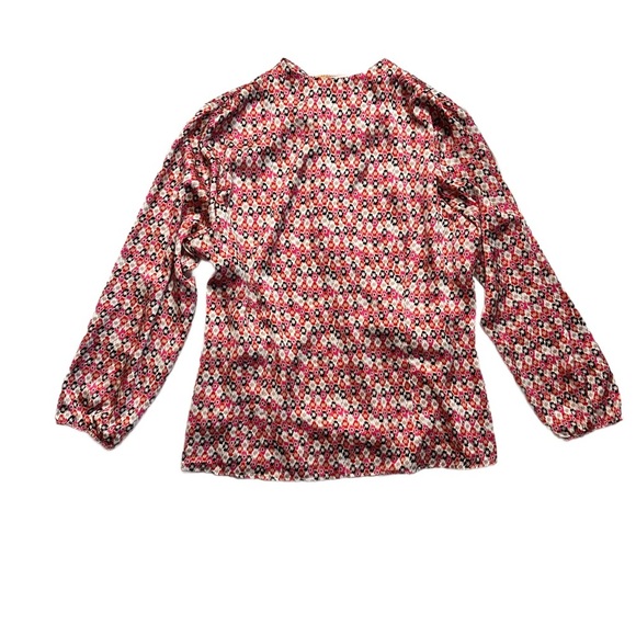 ANNE KLEIN ~ Colorful Geometric Print Pleated Shoulders Blouse size 3X - Picture 4 of 6